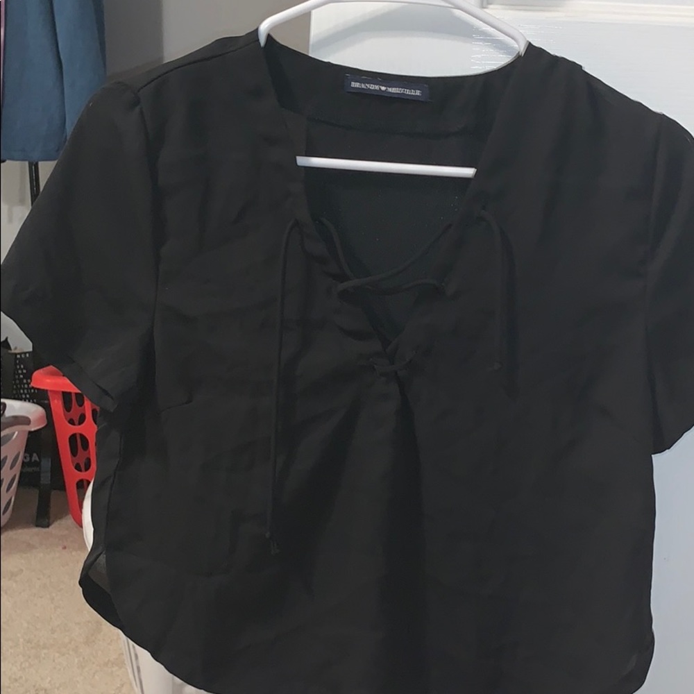 Chiffon lace up top